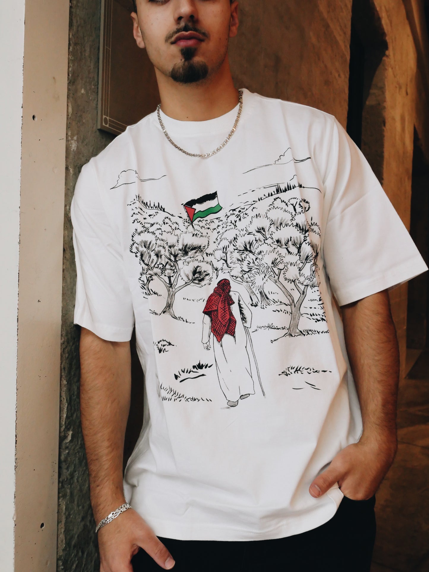 Contentment Graphic Tee  (White)