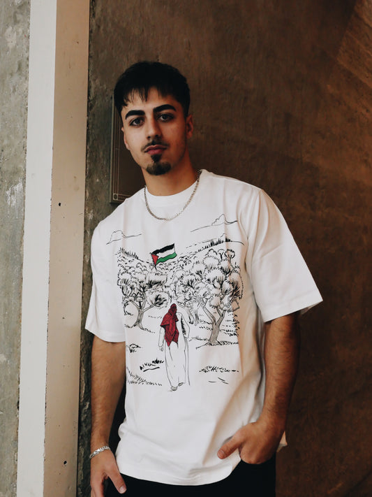 Contentment Graphic Tee  (White)