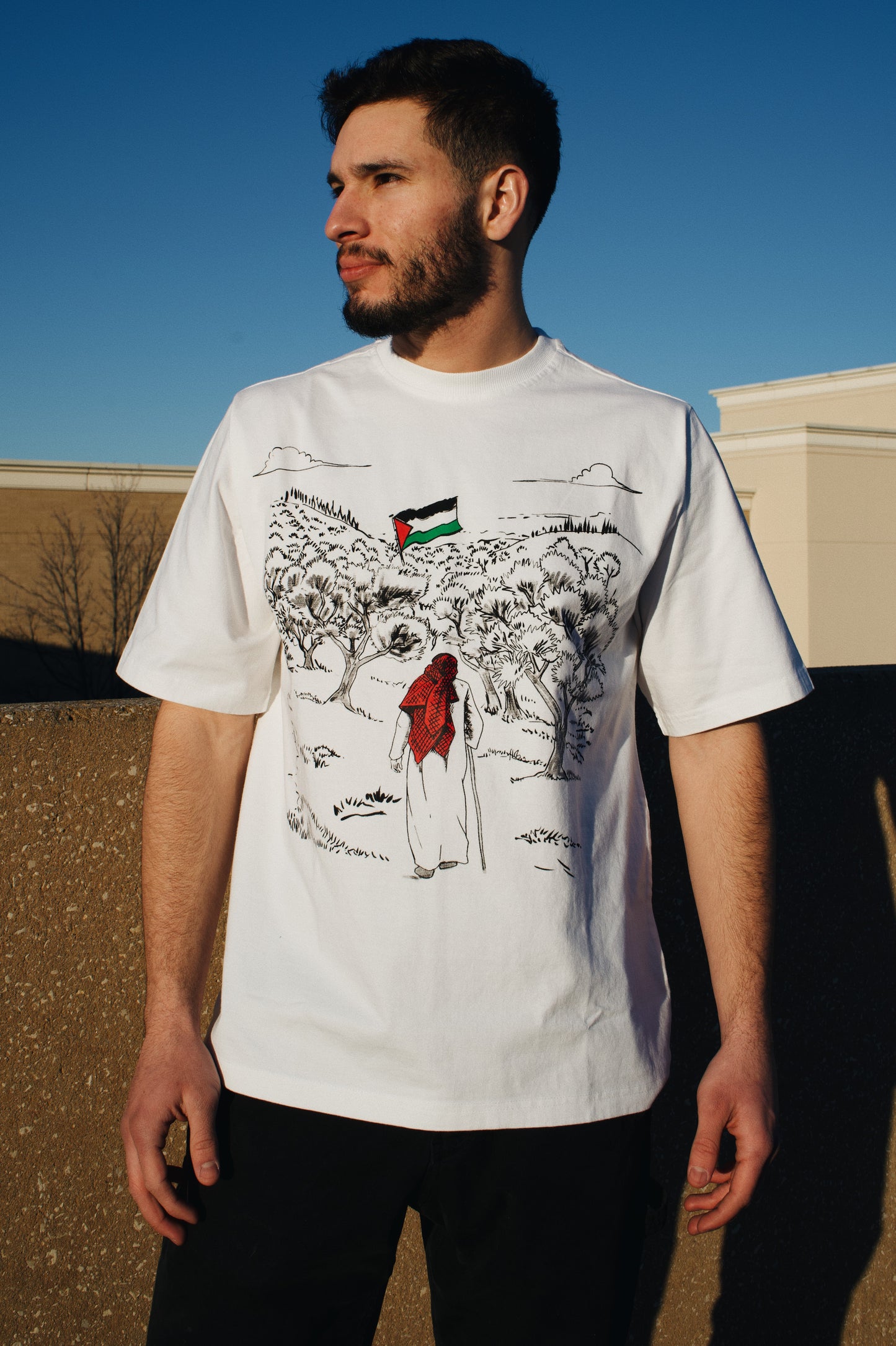 Contentment Graphic Tee  (White)